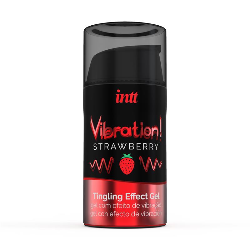 INTT Vibrador Liquido Efecto Calor Aroma Fresa 15 ml
