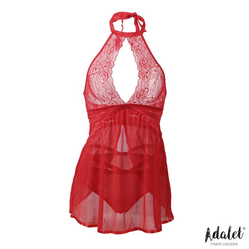 ADALET LINGERIE Nova Babydoll y Tanga Rojo