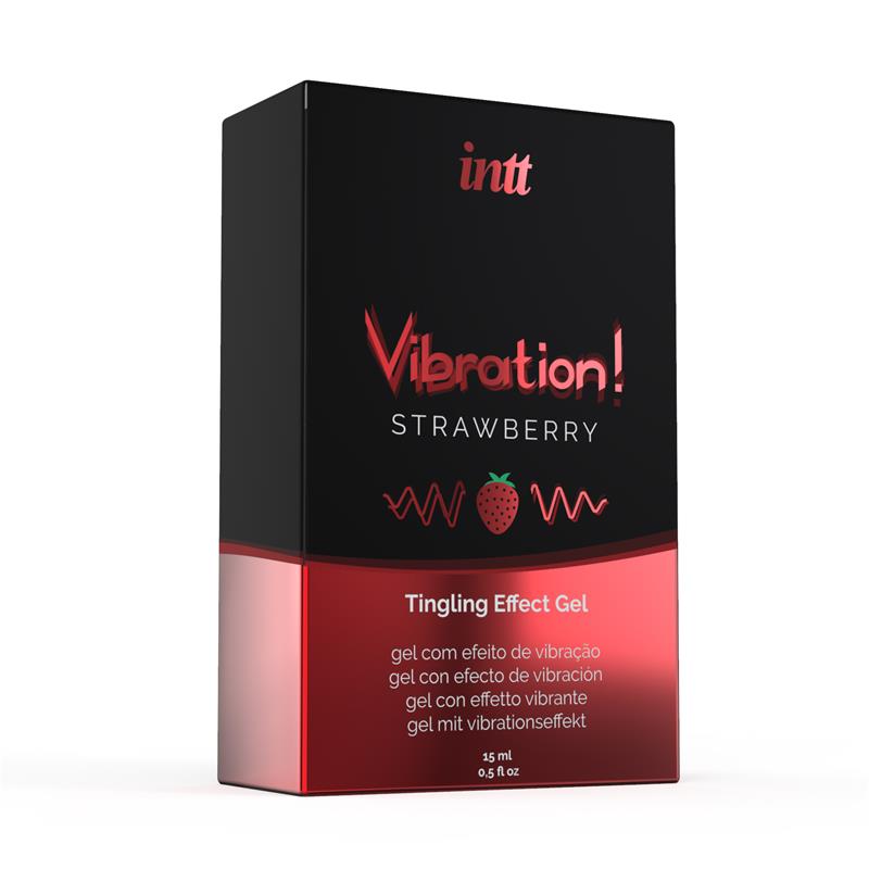 INTT Vibrador Liquido Efecto Calor Aroma Fresa 15 ml