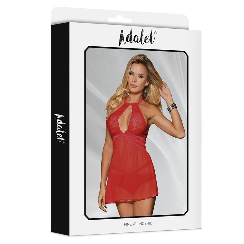 ADALET LINGERIE Nova Babydoll y Tanga Rojo